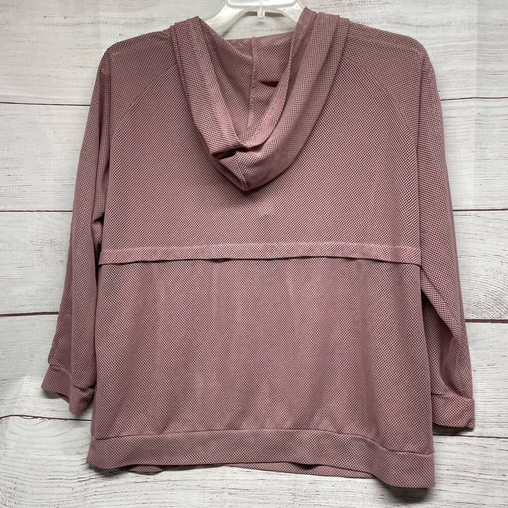 Soho Sports Dusty Pink Gray Studio Mesh 1/4 Zip Hoodied Jacket size XL - Picture 4 of 11